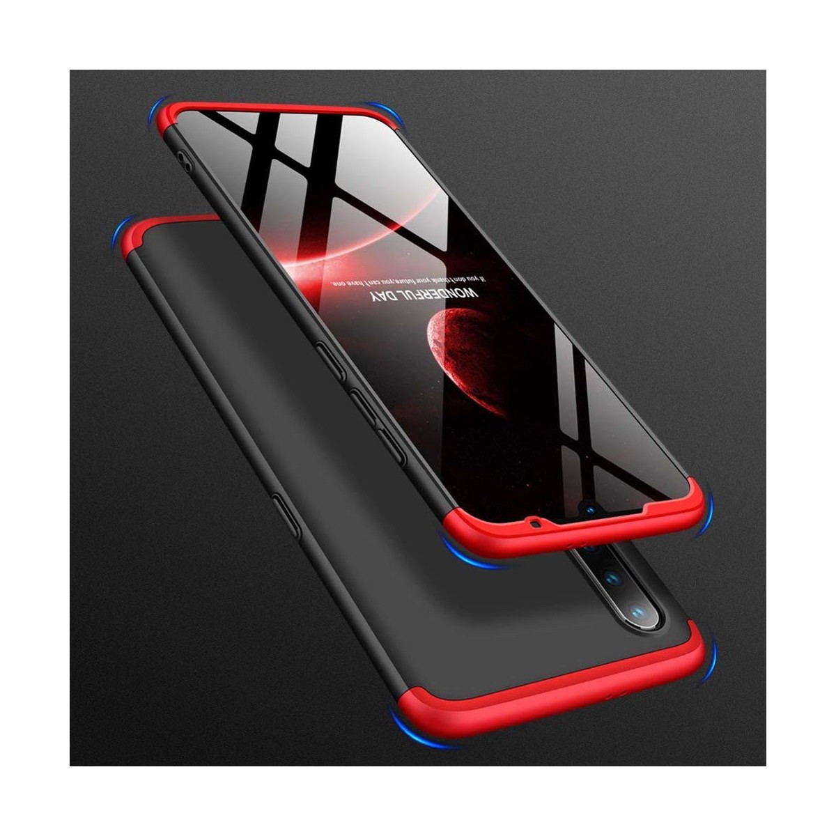 Funda Carcasa GKK 360 para Xiaomi Mi A3 Color Negra / Roja