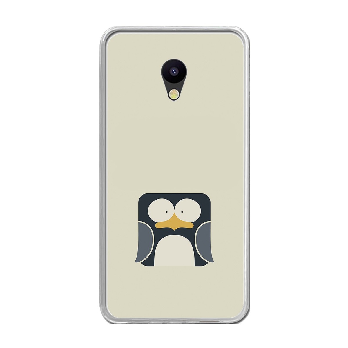 Funda Gel Tpu para Meizu M5 Note Diseño Pingüino Dibujos