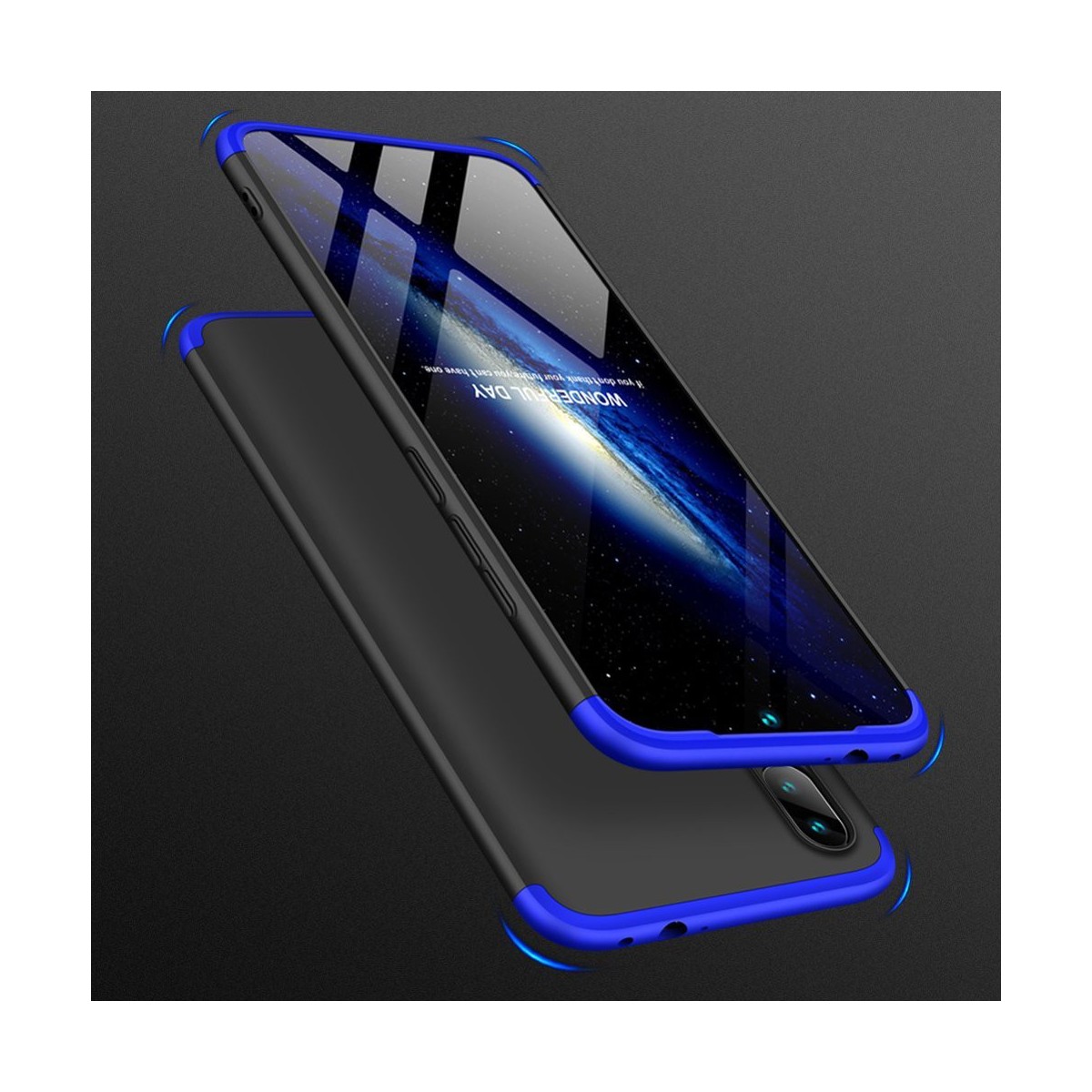 Funda Carcasa GKK 360 para Xiaomi Redmi 7 Color Negra / Azul