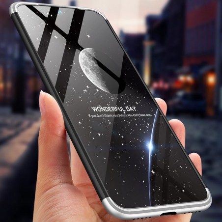 Funda Carcasa GKK 360 para Xiaomi Redmi 7 Color Negra / Plata