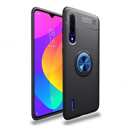 Funda Magnetica Soporte con Anillo Giratorio 360 para Xiaomi Mi A3 Negra