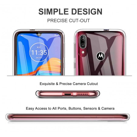 Funda Gel Tpu Fina Ultra-Thin 0,5mm Transparente para Motorola Moto E6 Plus