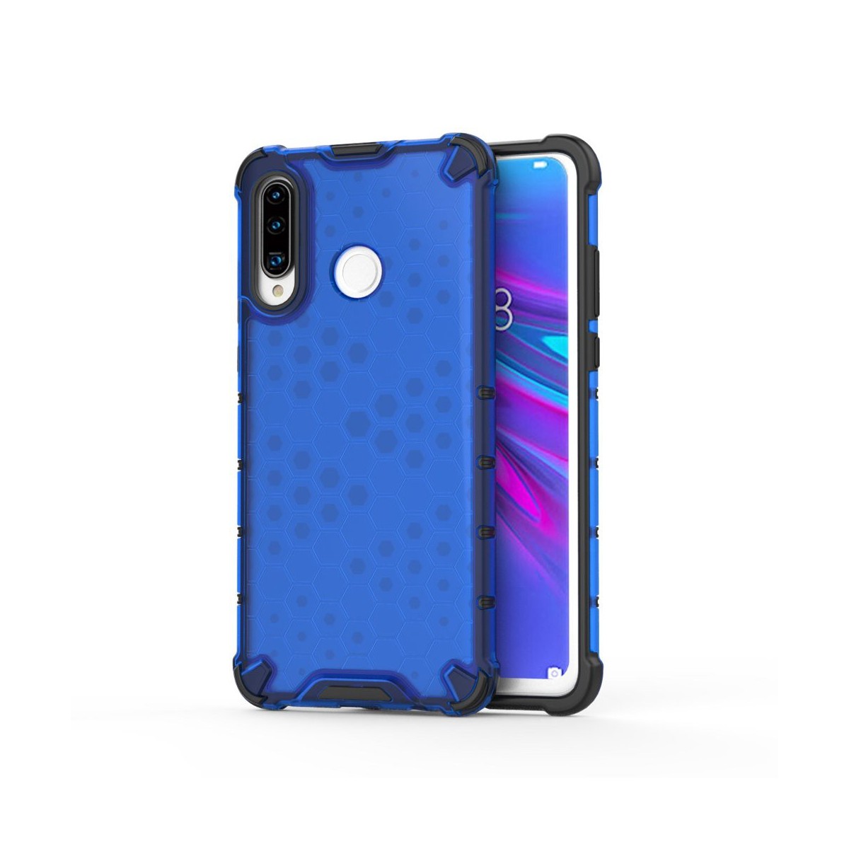 Funda Tipo Honeycomb Armor (Pc+Tpu) Azul para Huawei P30 Lite