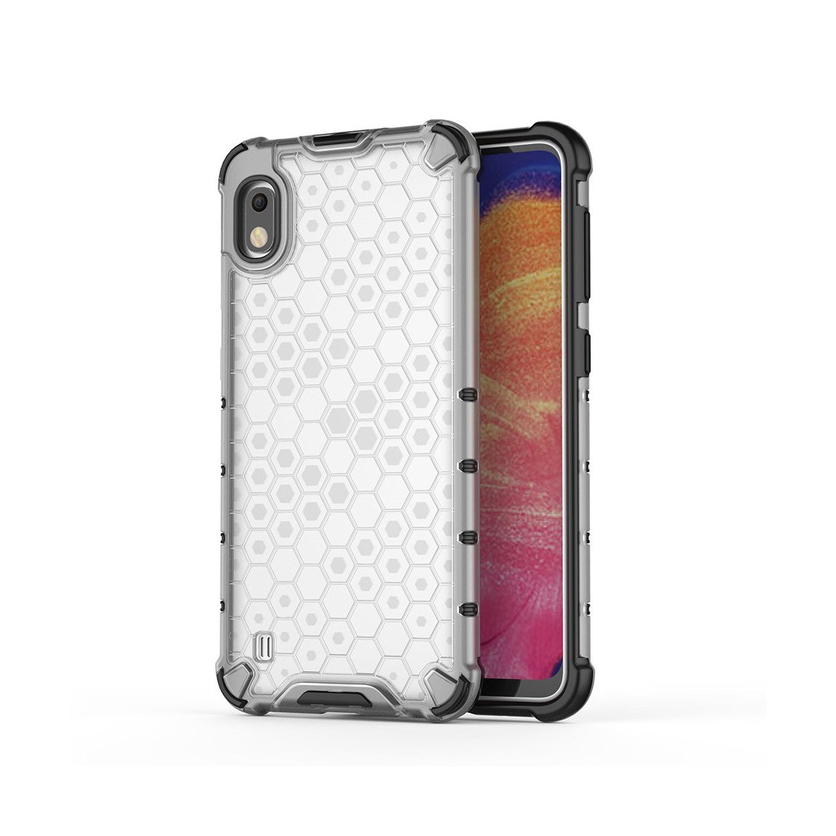 Funda Tipo Honeycomb Armor (Pc+Tpu) Transparente para Samsung Galaxy A10