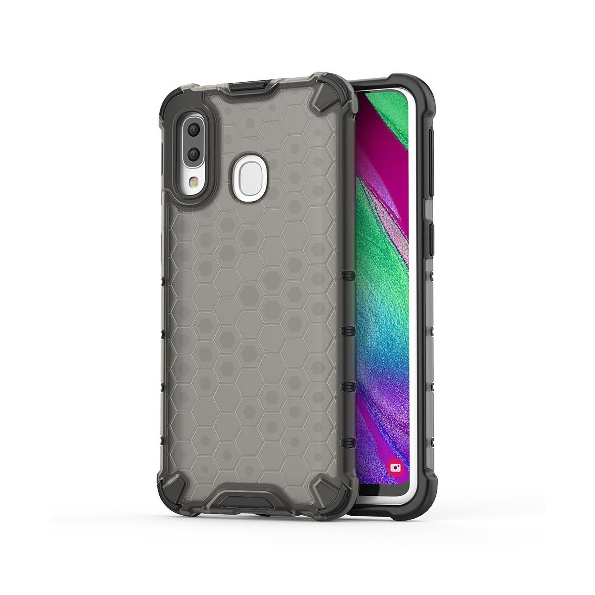 Funda Tipo Honeycomb Armor (Pc+Tpu) Gris para Samsung Galaxy A40