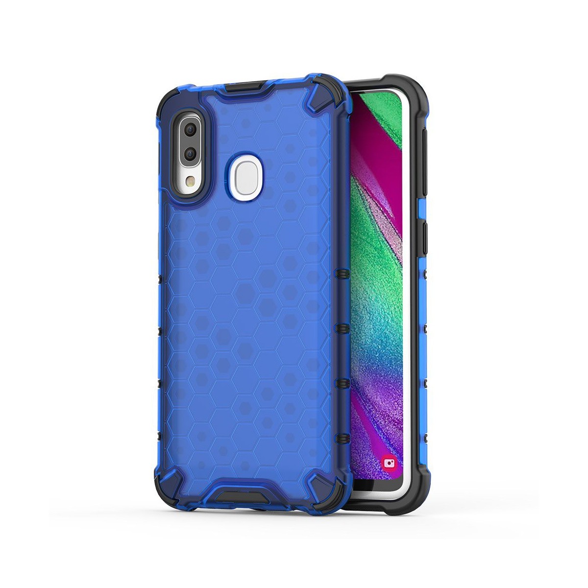 Funda Tipo Honeycomb Armor (Pc+Tpu) Azul para Samsung Galaxy A40