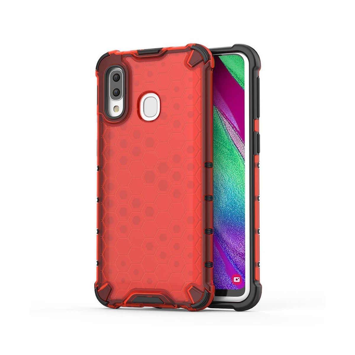 Funda Tipo Honeycomb Armor (Pc+Tpu) Roja para Samsung Galaxy A40