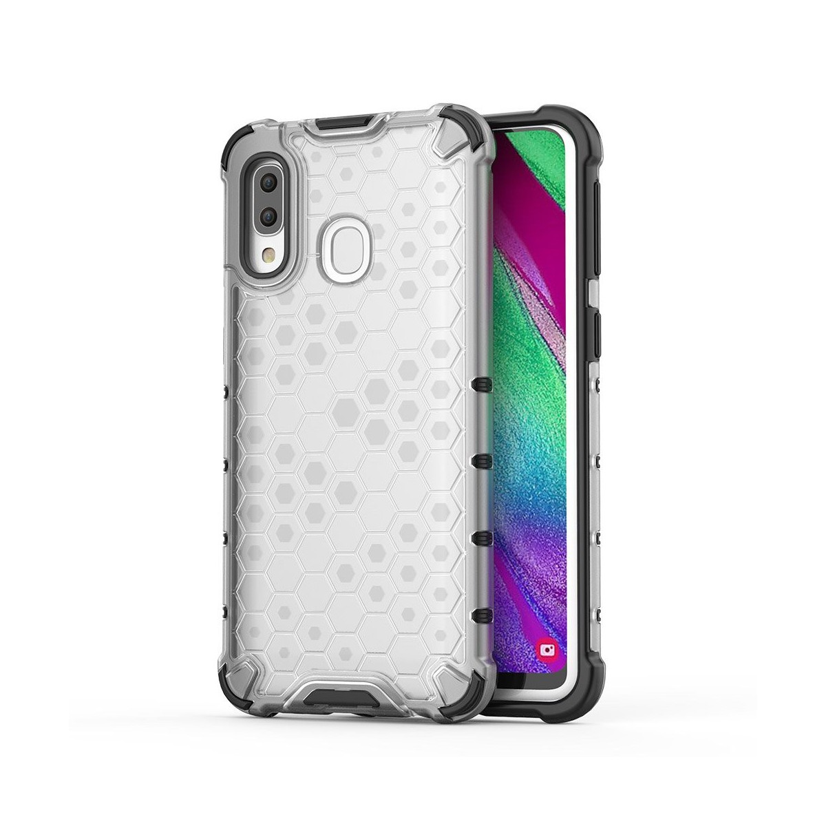 Funda Tipo Honeycomb Armor (Pc+Tpu) Transparente para Samsung Galaxy A40