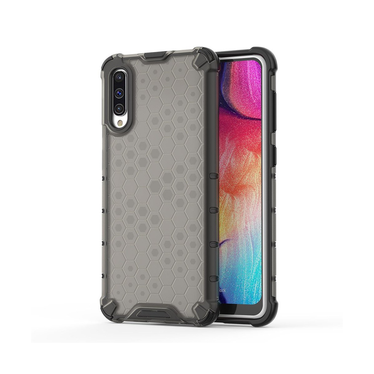 Funda Tipo Honeycomb Armor (Pc+Tpu) Gris para Samsung Galaxy A50 / A50s / A30s