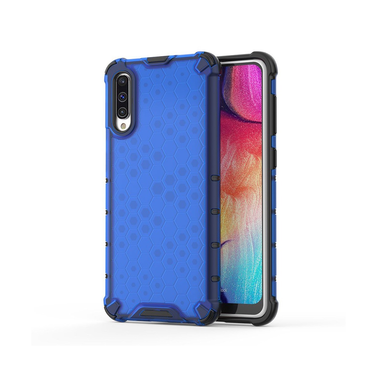 Funda Tipo Honeycomb Armor (Pc+Tpu) Azul para Samsung Galaxy A50 / A50s / A30s