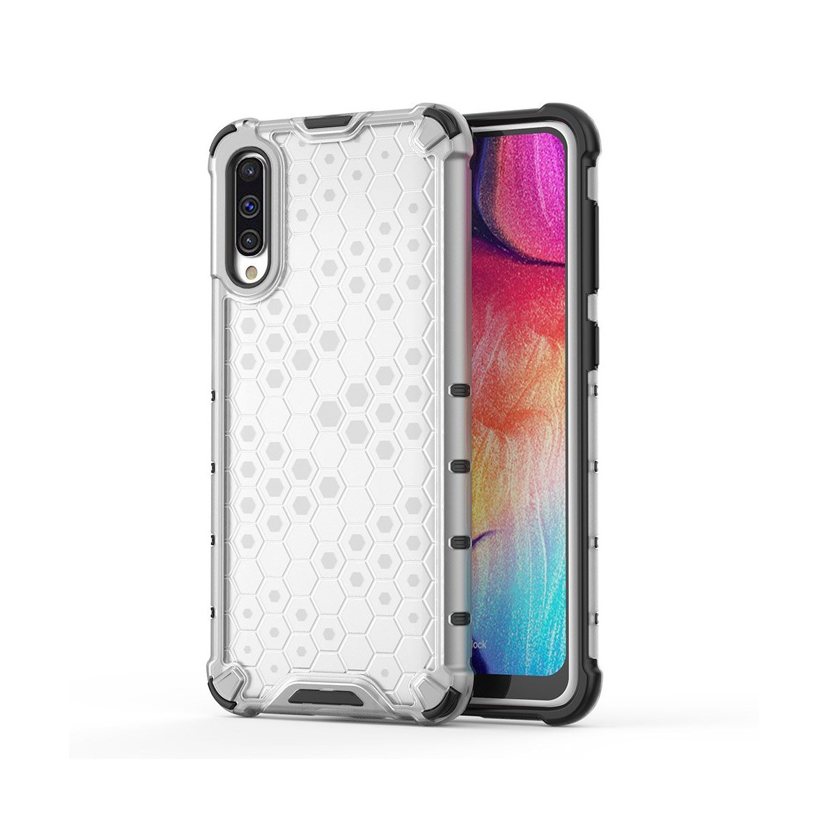 Funda Tipo Honeycomb Armor (Pc+Tpu) Transparente para Samsung Galaxy A50 / A50s / A30s