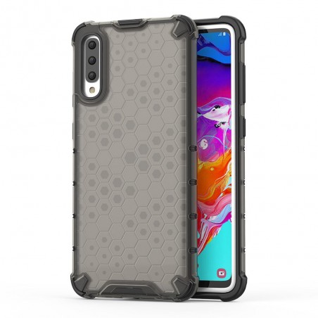 Funda Tipo Honeycomb Armor (Pc+Tpu) Gris para Samsung Galaxy A70