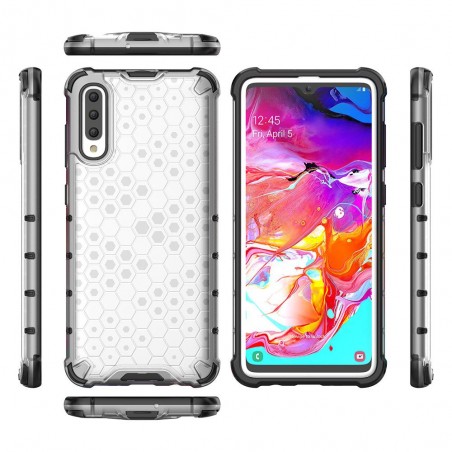Funda Tipo Honeycomb Armor (Pc+Tpu) Gris para Samsung Galaxy A70