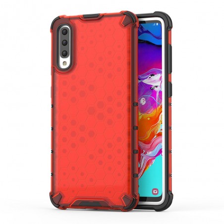 Funda Tipo Honeycomb Armor (Pc+Tpu) Roja para Samsung Galaxy A70