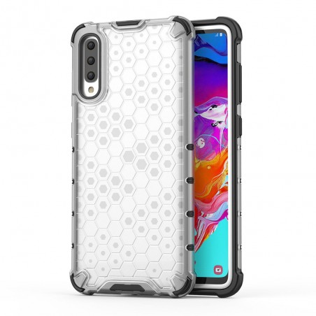 Funda Tipo Honeycomb Armor (Pc+Tpu) Transparente para Samsung Galaxy A70