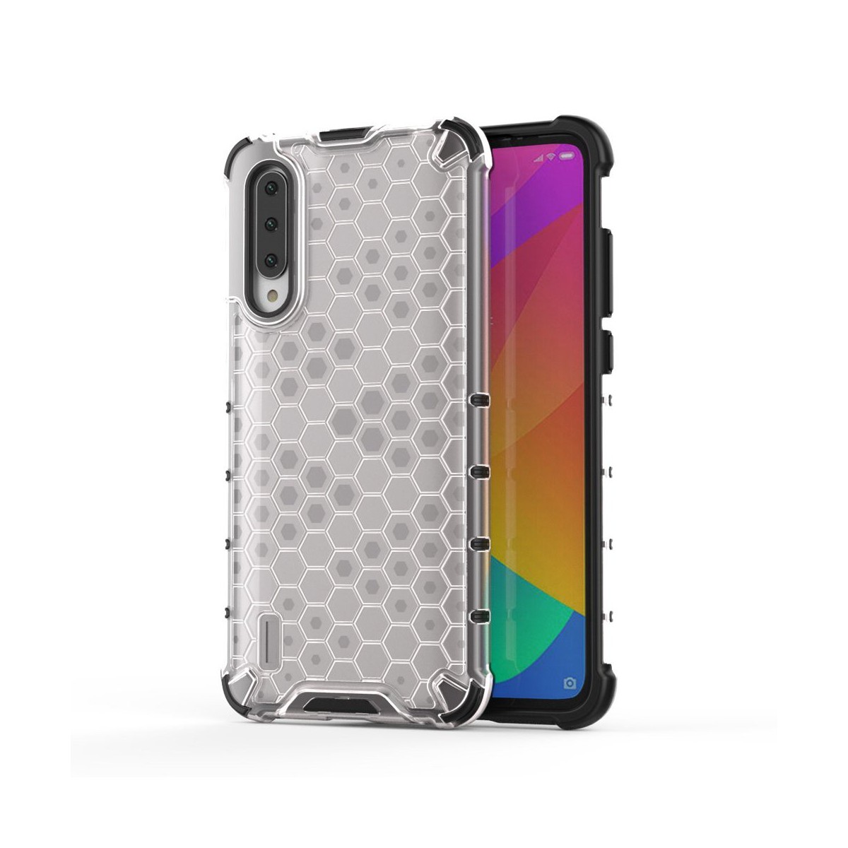 Funda Tipo Honeycomb Armor (Pc+Tpu) Transparente para Xiaomi Mi A3