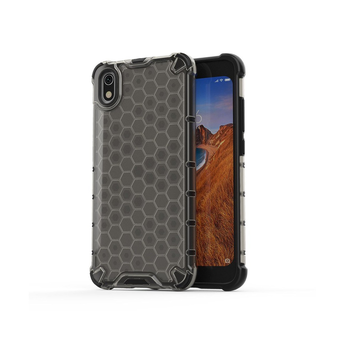 Funda Tipo Honeycomb Armor (Pc+Tpu) Gris para Xiaomi Redmi 7A