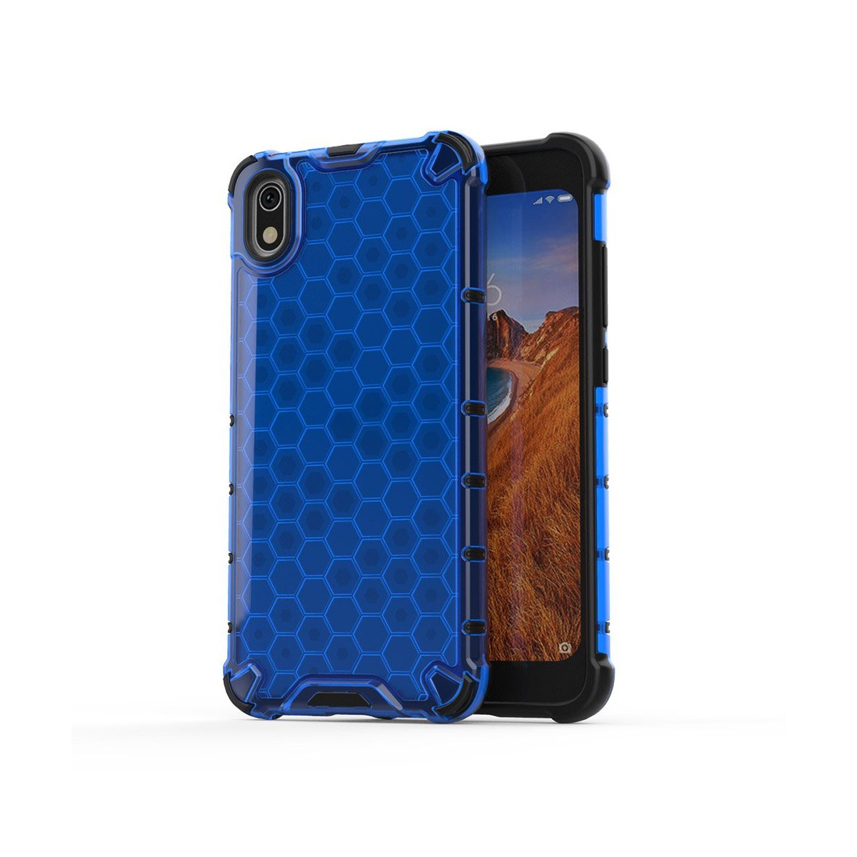 Funda Tipo Honeycomb Armor (Pc+Tpu) Azul para Xiaomi Redmi 7A