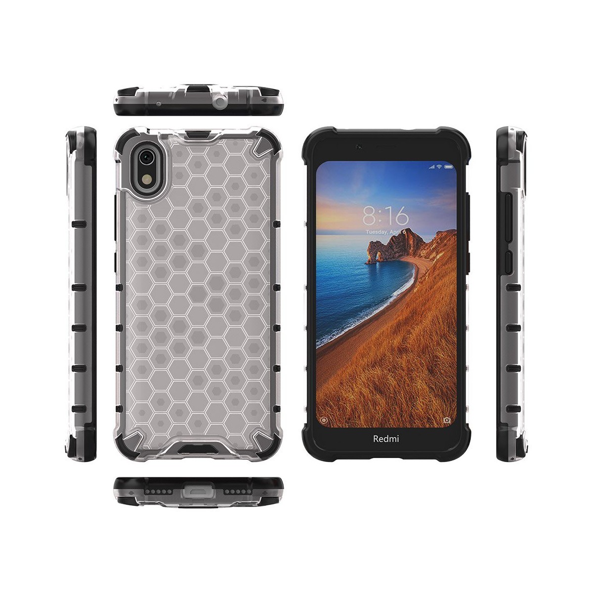 Funda Tipo Honeycomb Armor (Pc+Tpu) Azul para Xiaomi Redmi 7A