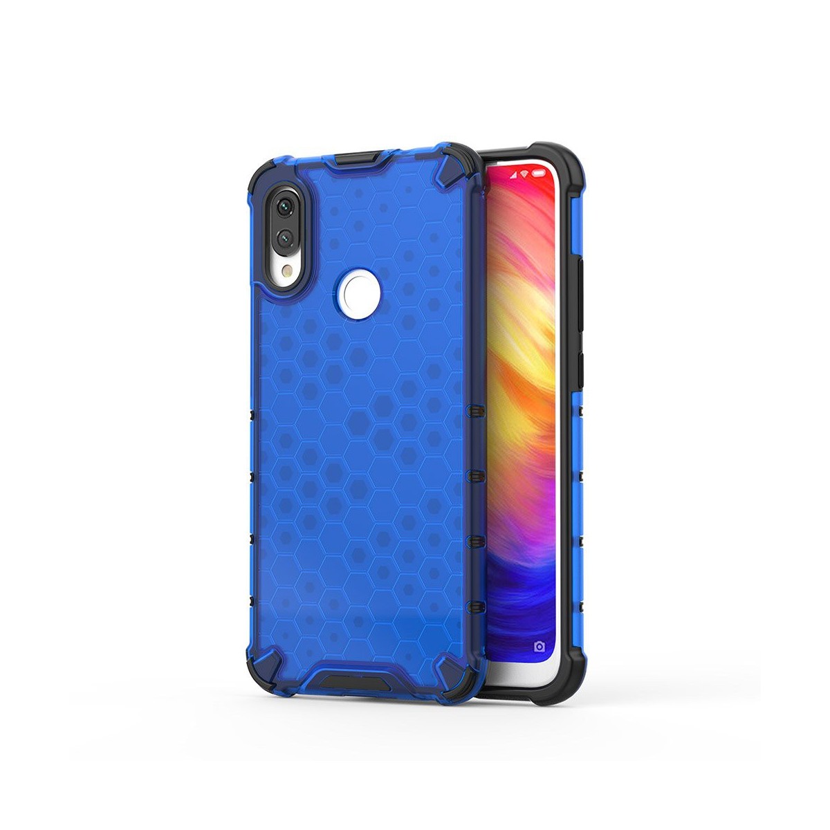 Funda Tipo Honeycomb Armor (Pc+Tpu) Azul para Xiaomi Redmi Note 7
