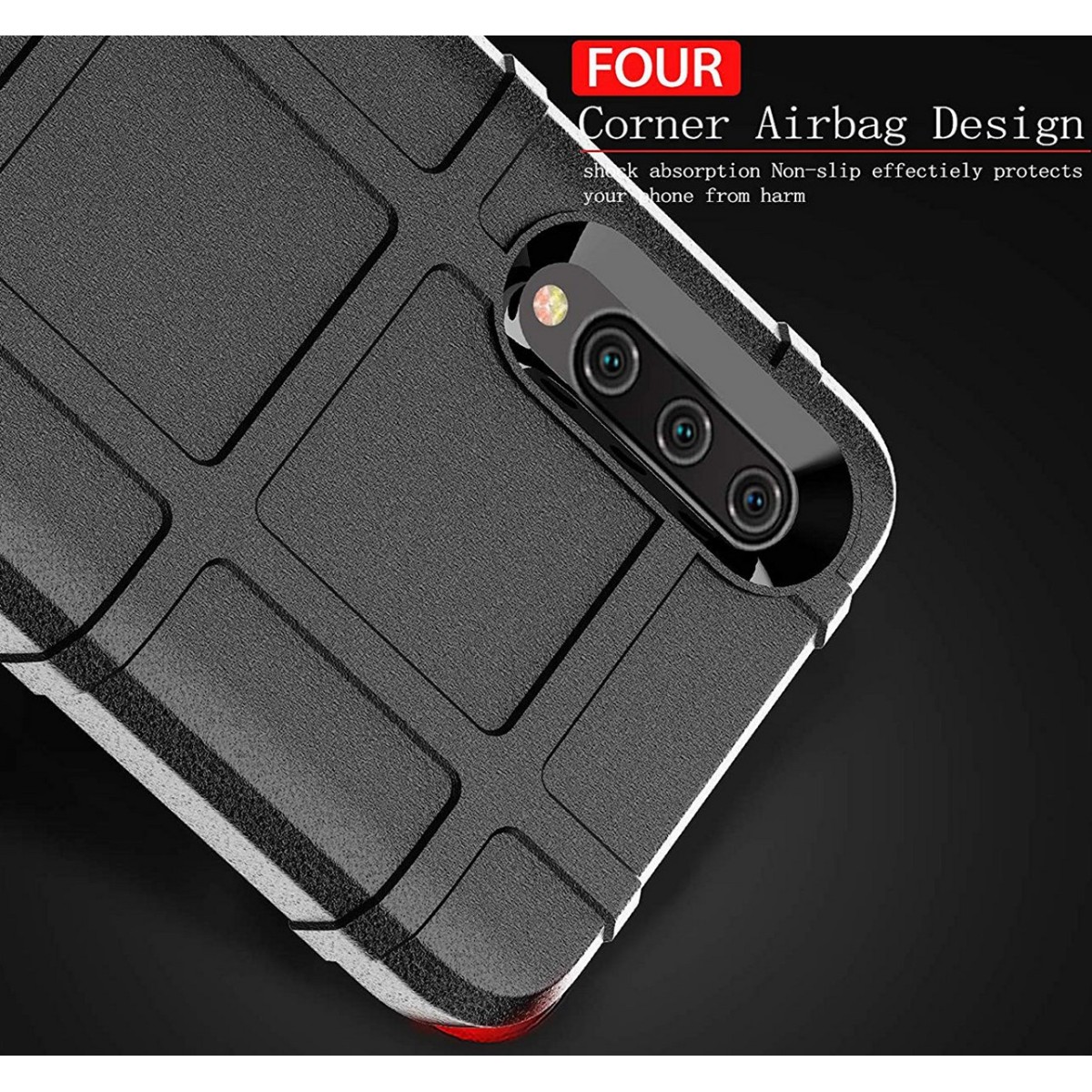 Funda Armor Rugged Shield Antigolpes para Xiaomi Mi 9 Lite color Negra