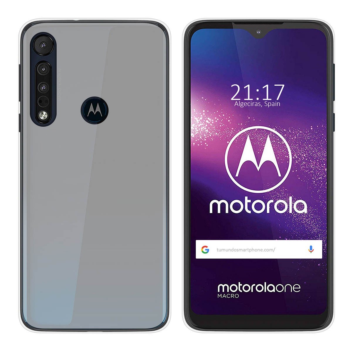 Funda Gel Tpu para Motorola One Macro Color Transparente