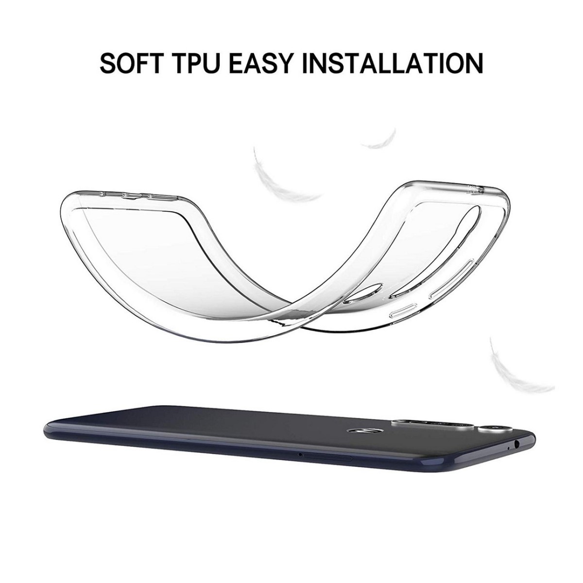 Funda Gel Tpu Fina Ultra-Thin 0,5mm Transparente para Motorola One Macro