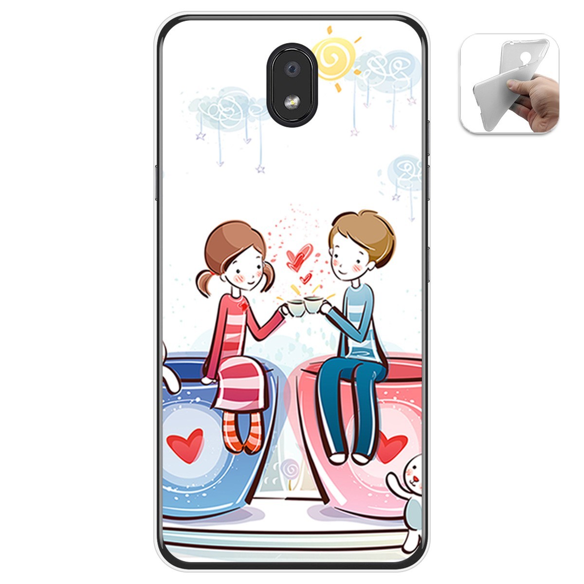 Funda Gel Tpu para Lg K30 diseño Café Dibujos