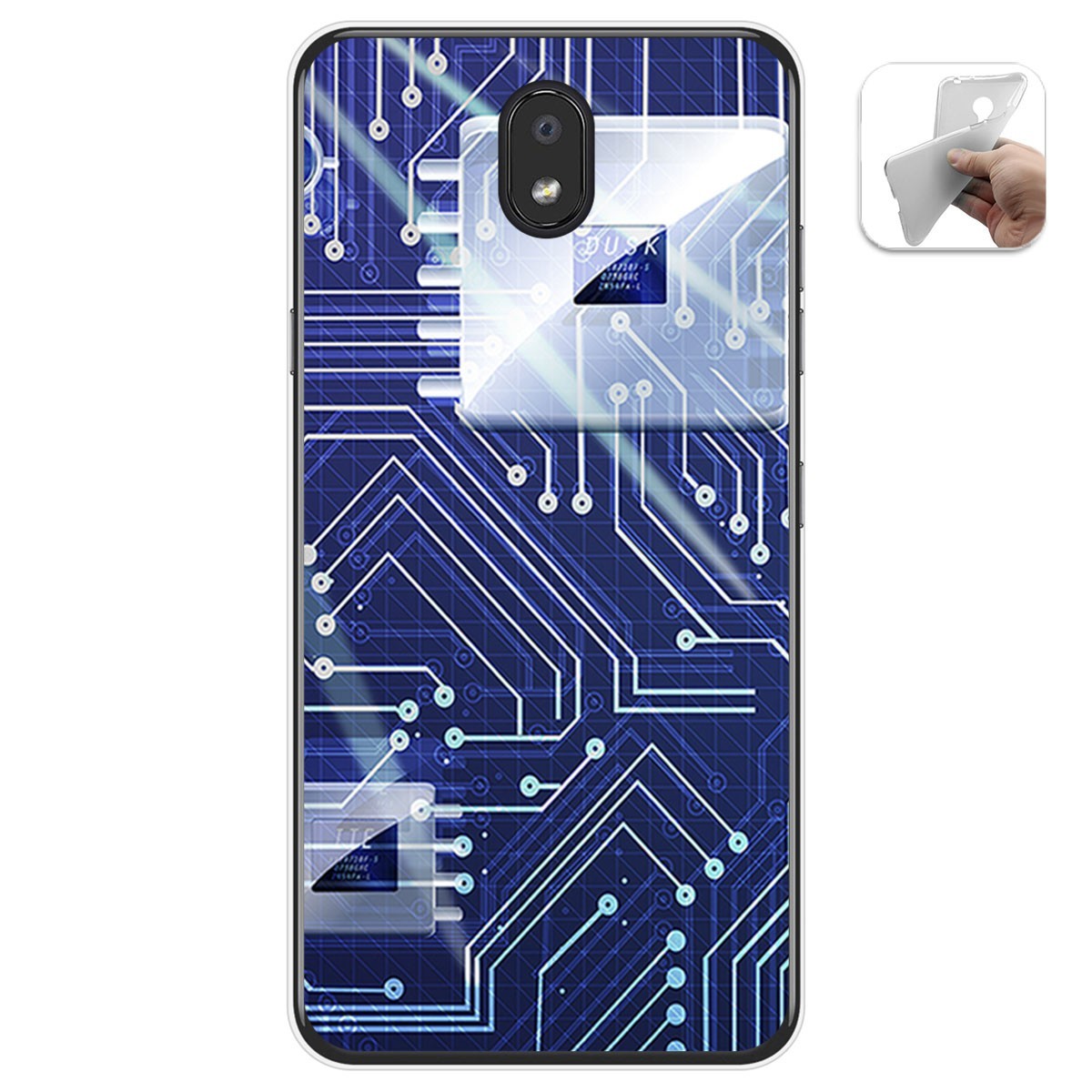Funda Gel Tpu para Lg K30 diseño Circuito Dibujos