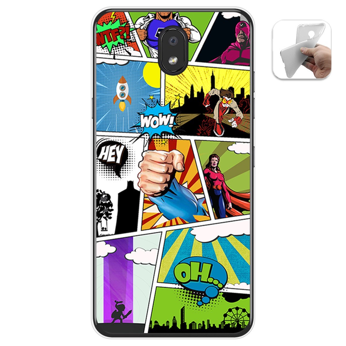 Funda Gel Tpu para Lg K30 diseño Comic Dibujos