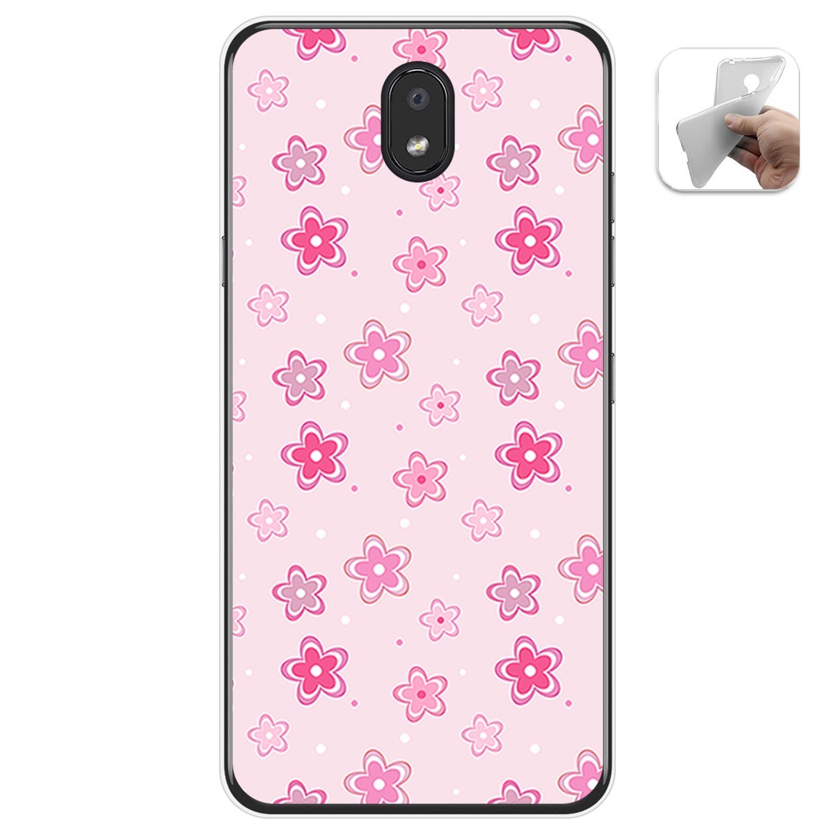 Funda Gel Tpu para Lg K30 diseño Flores Dibujos
