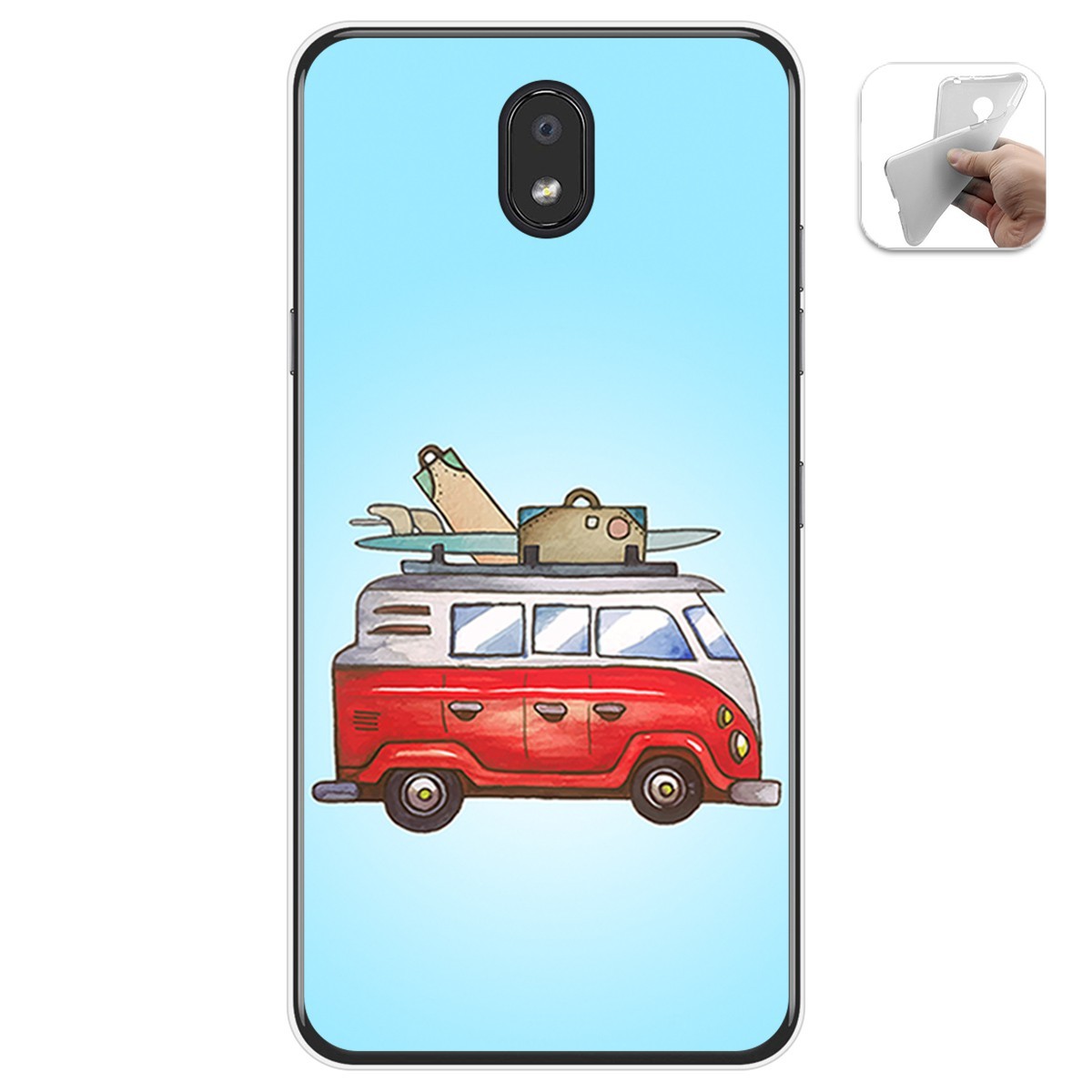 Funda Gel Tpu para Lg K30 diseño Furgoneta Dibujos