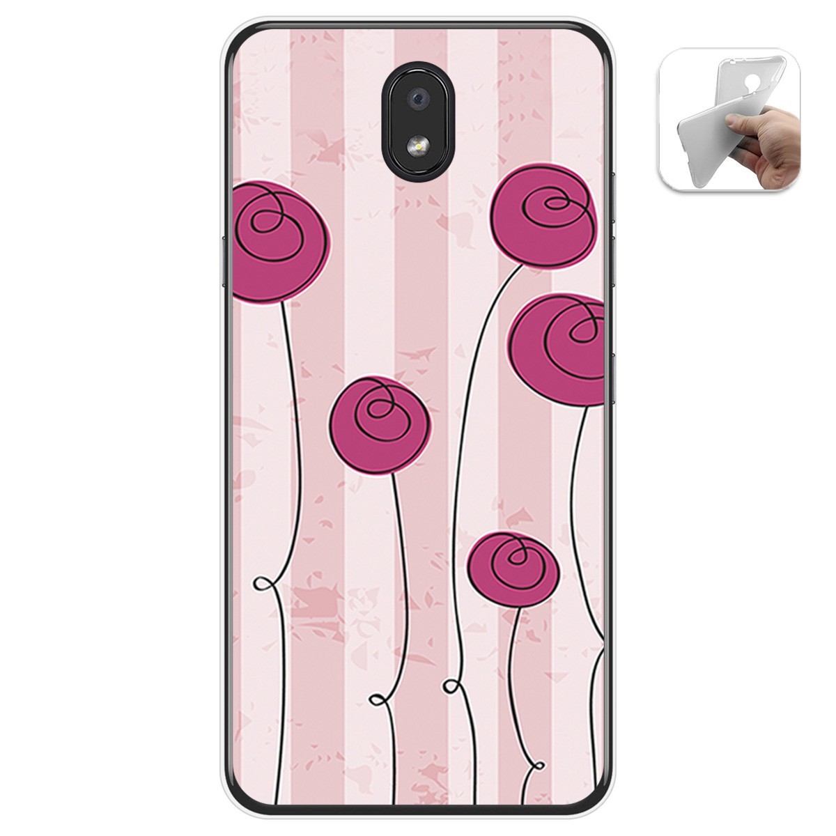 Funda Gel Tpu para Lg K30 diseño Flores Vintage Dibujos