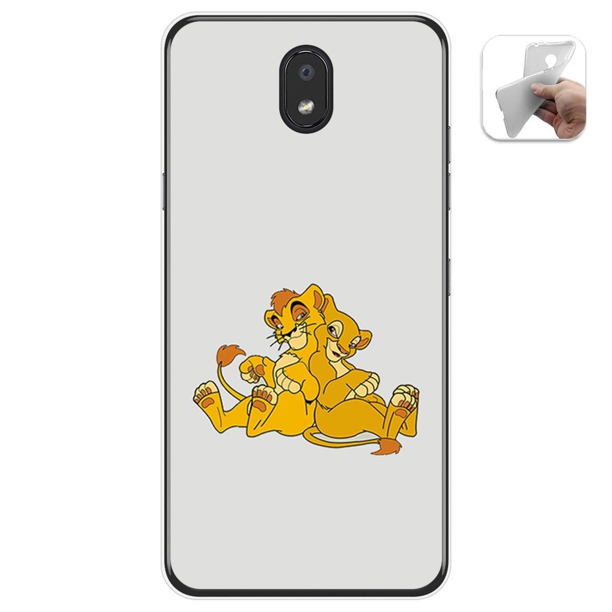 Funda Gel Tpu para Lg K30 diseño Leones Dibujos