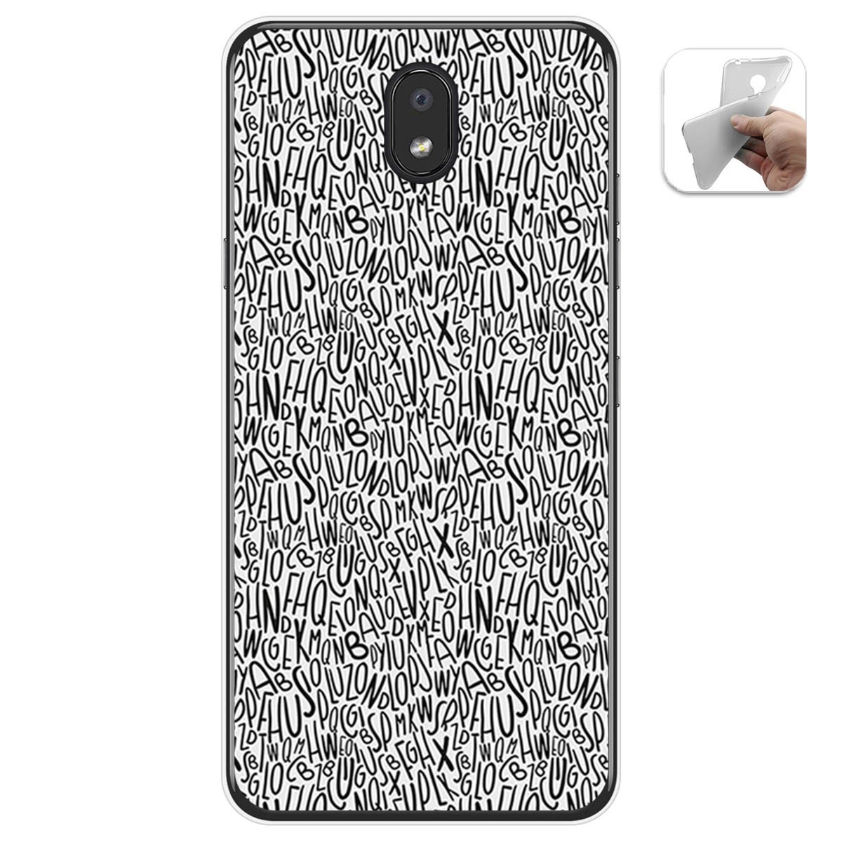 Funda Gel Tpu para Lg K30 diseño Letras Dibujos