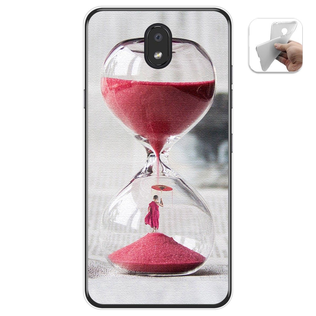 Funda Gel Tpu para Lg K30 diseño Reloj Dibujos