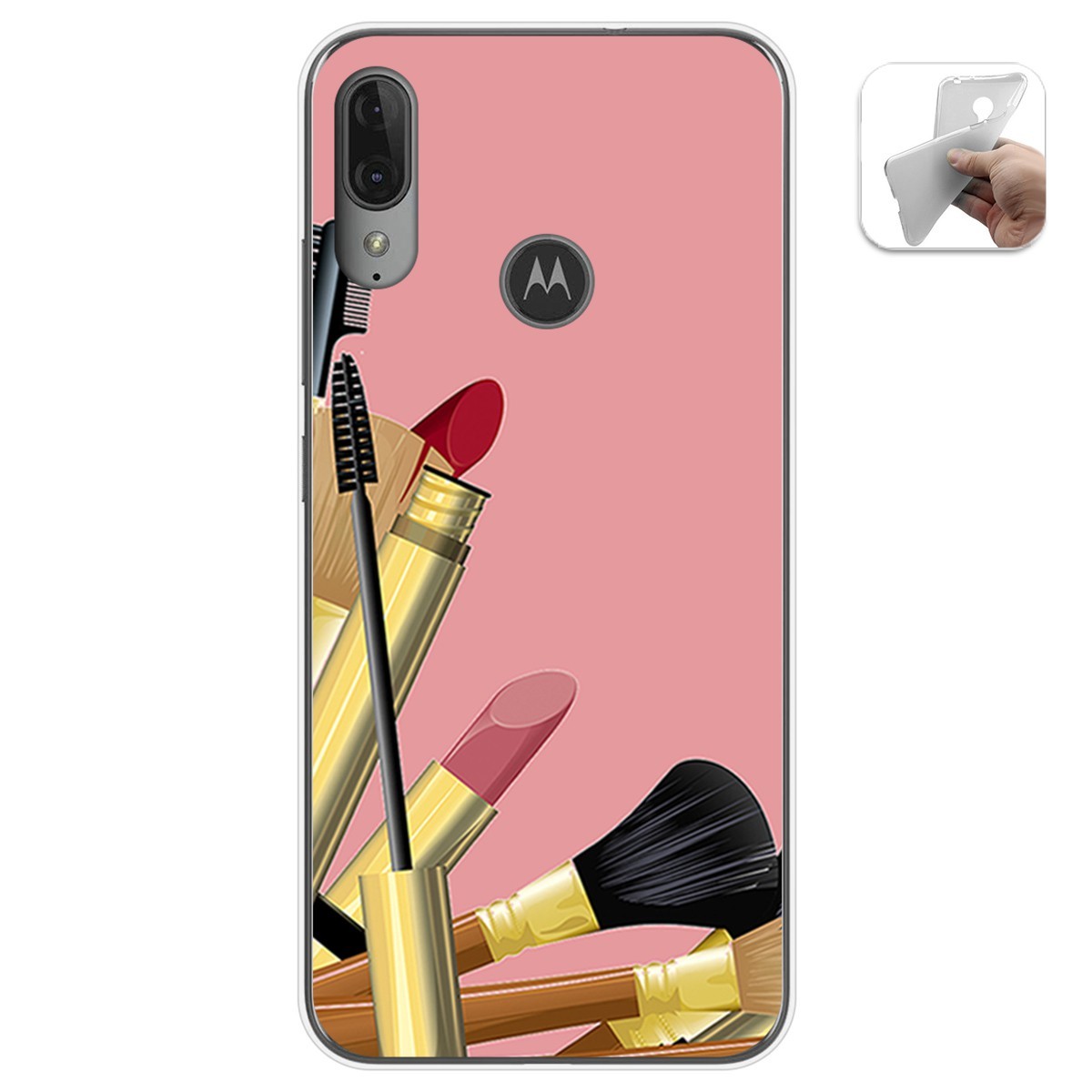 Coque De Protection Noire + 2 Protecteurs écran Verre Trempé Pour Motorola Moto E6 Plus / E6S - Lot Complet Anti-choc