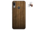 Funda Gel Tpu para Motorola Moto E6 Plus diseño Madera Dibujos