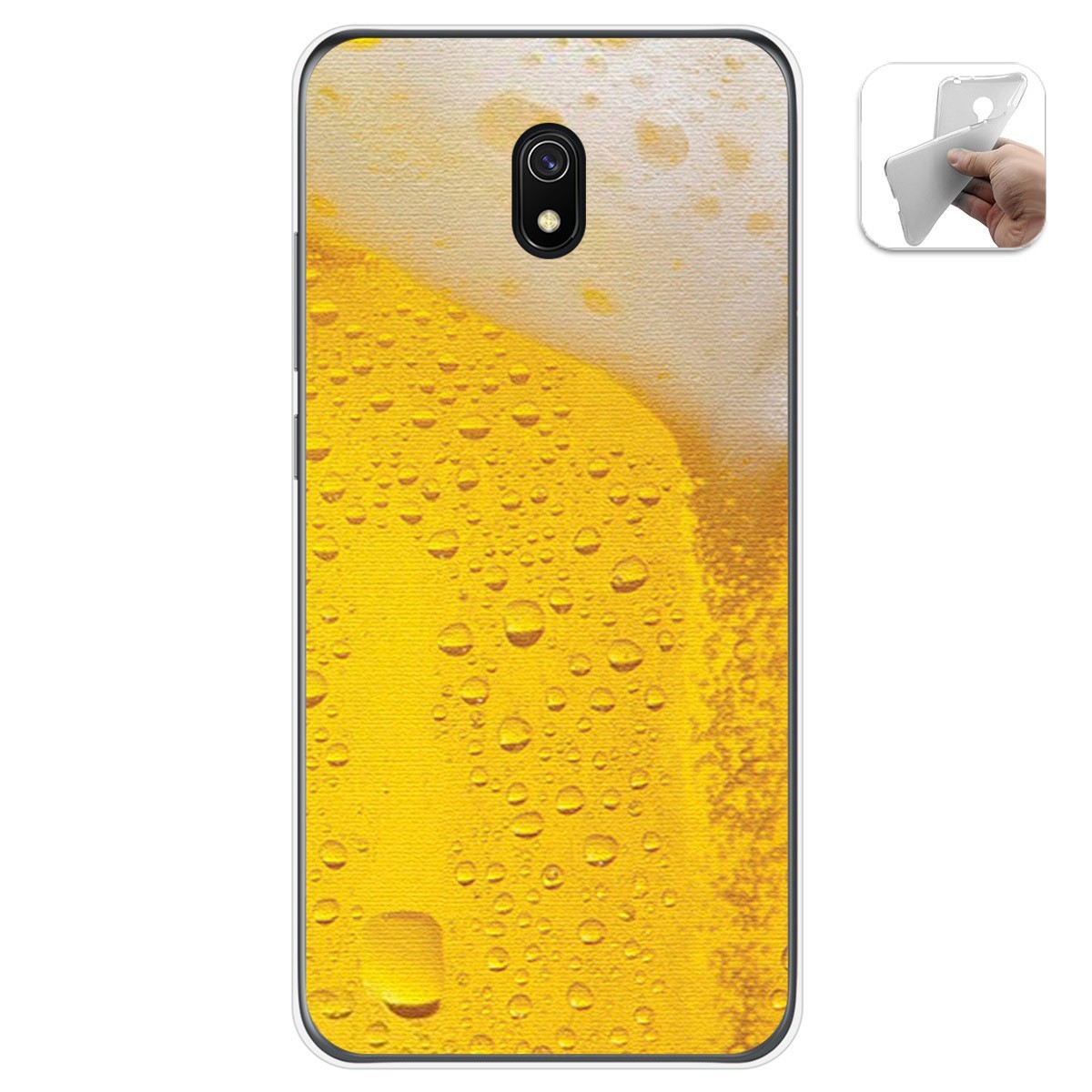 Funda Gel Tpu para Xiaomi Redmi 8A diseño Cerveza Dibujos
