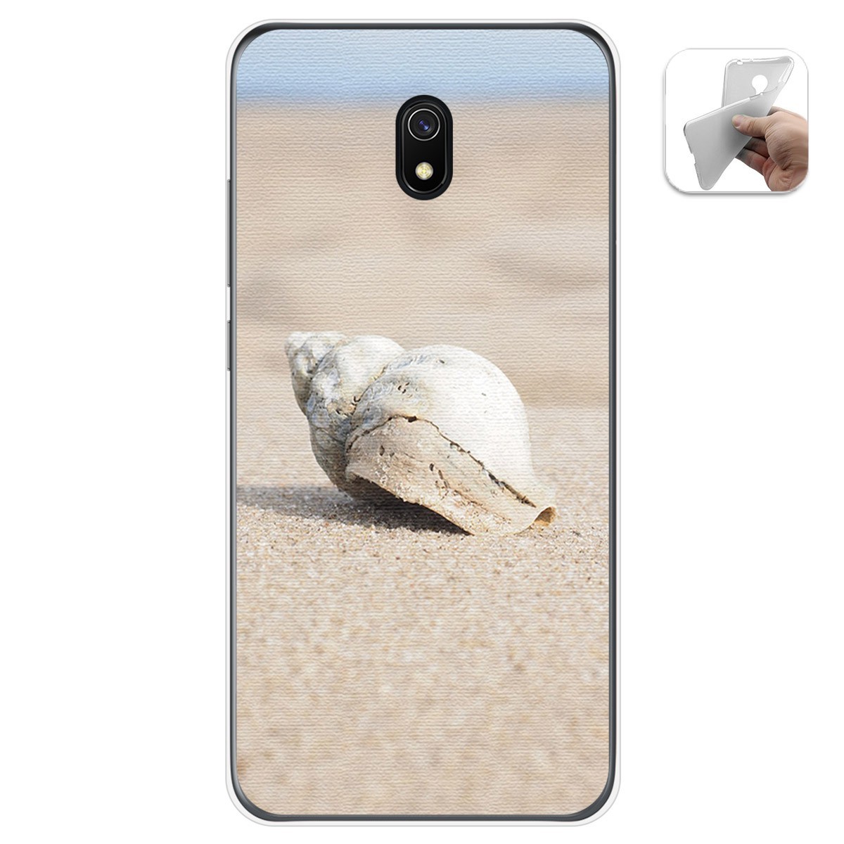 Funda Gel Tpu para Xiaomi Redmi 8A diseño Concha Dibujos
