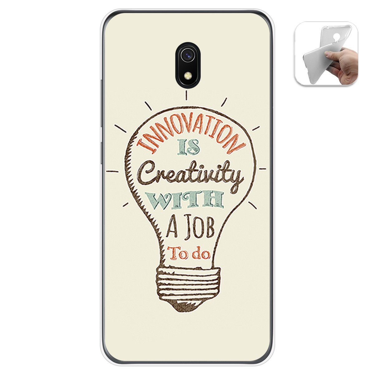Funda Gel Tpu para Xiaomi Redmi 8A diseño Creativity Dibujos