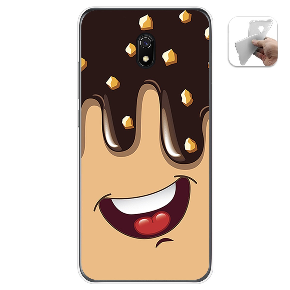 Funda Gel Tpu para Xiaomi Redmi 8A diseño Helado Chocolate Dibujos