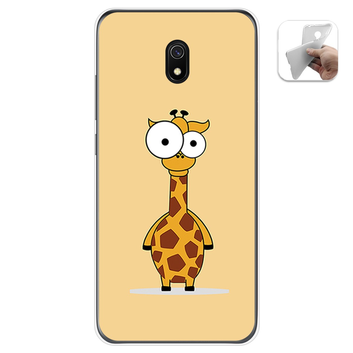 Funda Gel Tpu para Xiaomi Redmi 8A diseño Jirafa Dibujos