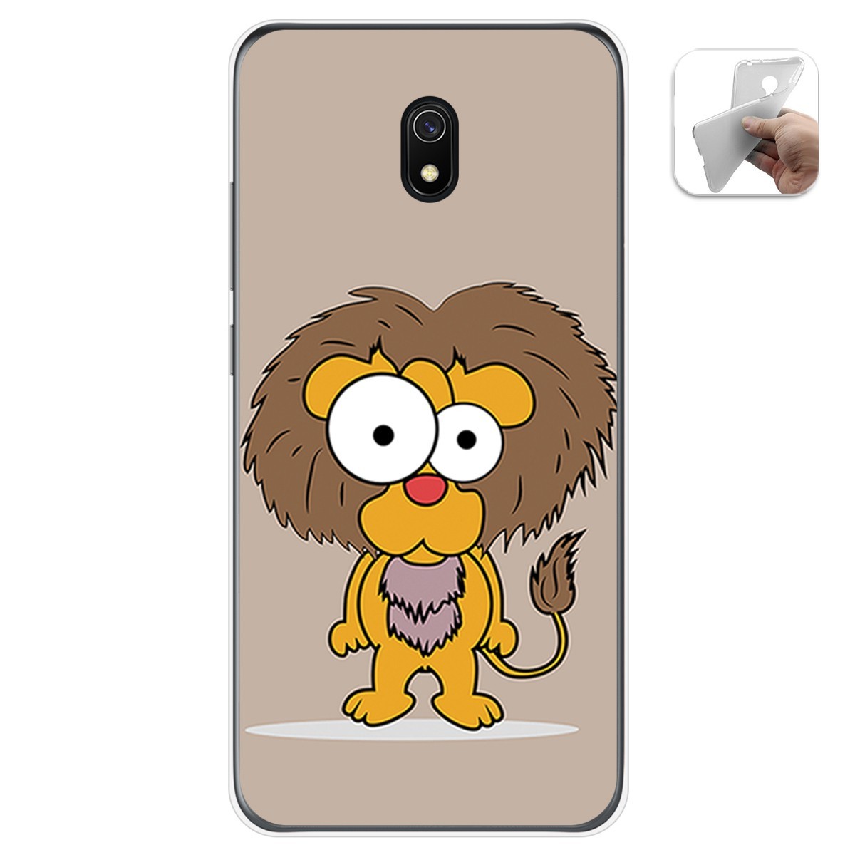 Funda Gel Tpu para Xiaomi Redmi 8A diseño Leon Dibujos