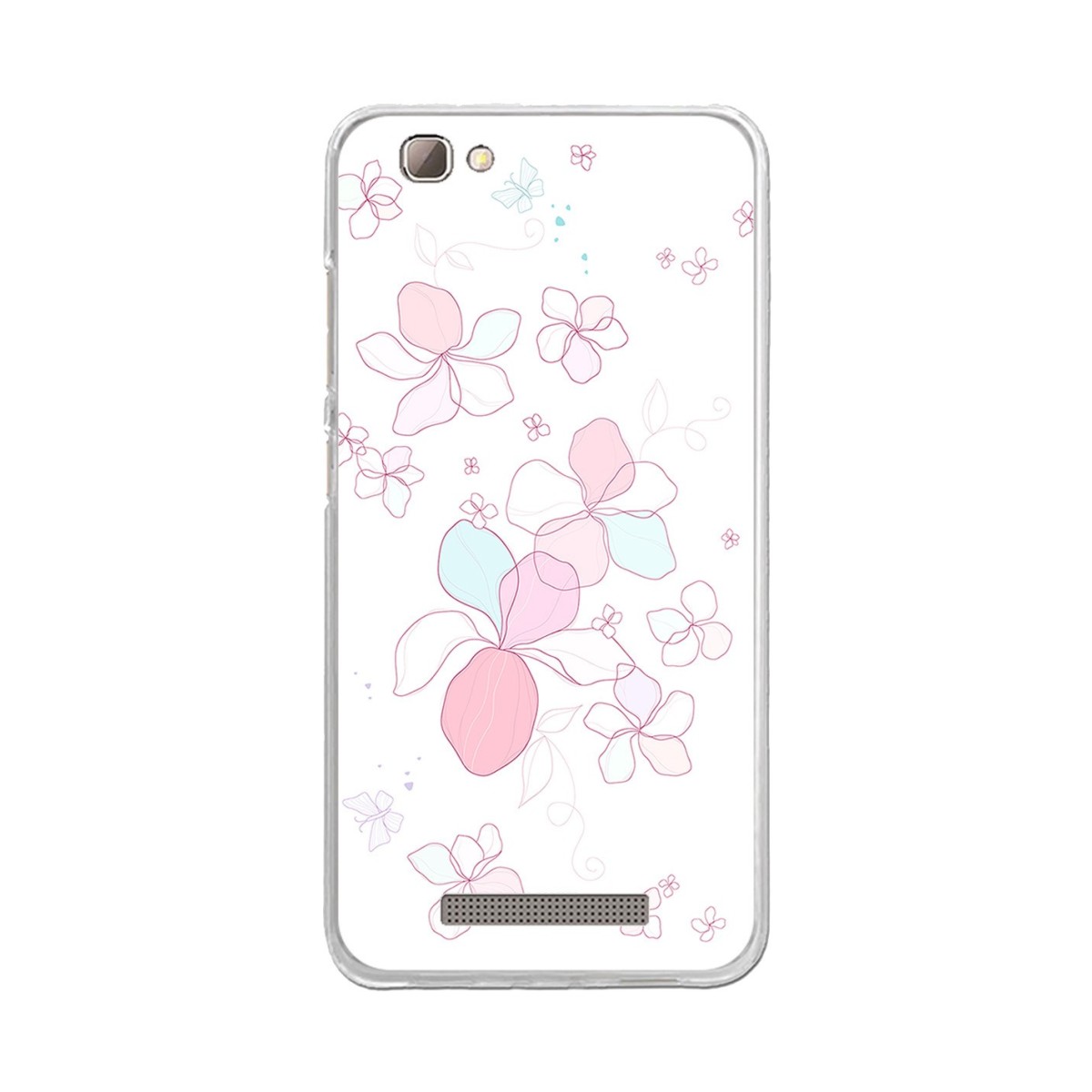 Funda Gel Tpu para Zte Blade A610 / A612  Diseño Flores-Minimal Dibujos