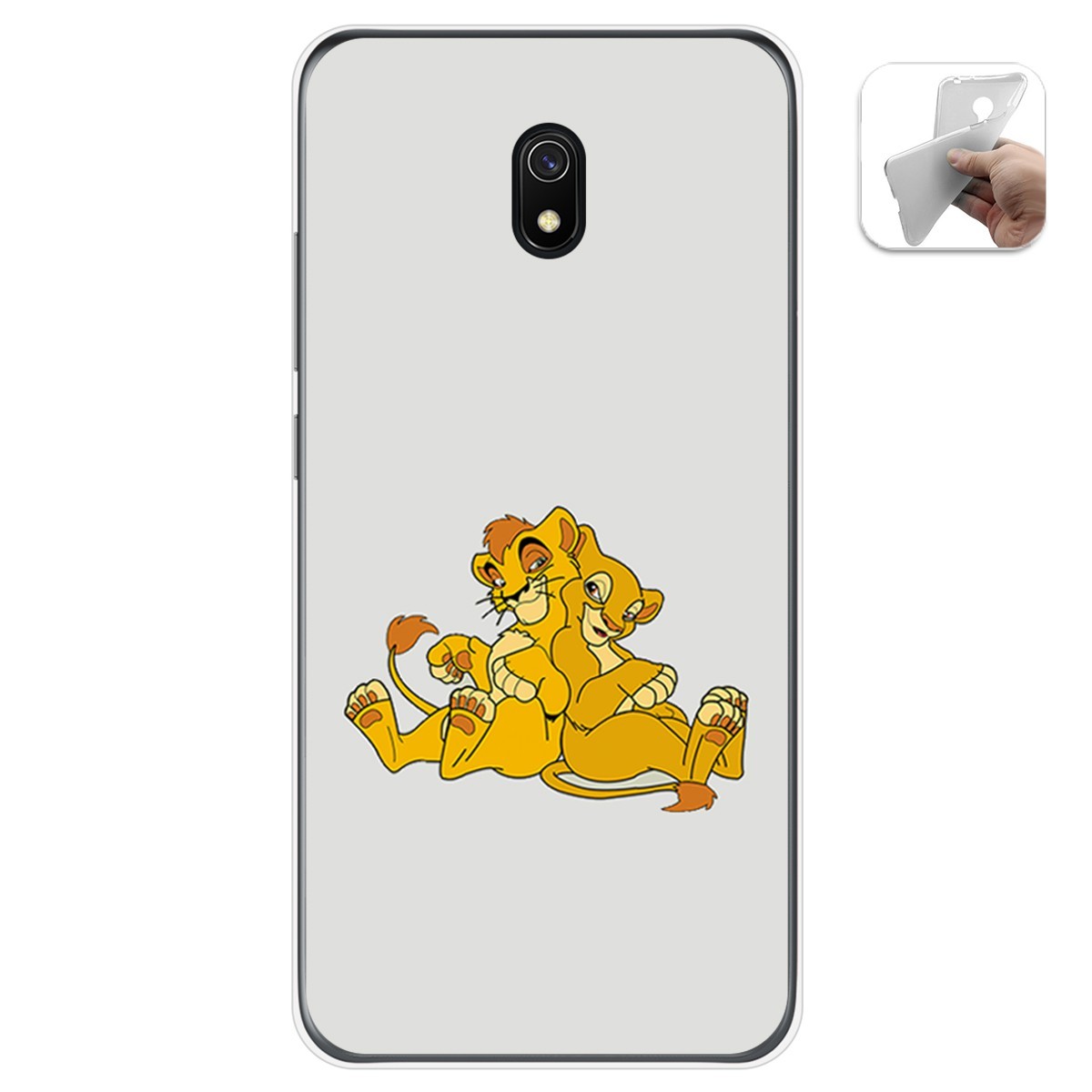 Funda Gel Tpu para Xiaomi Redmi 8A diseño Leones Dibujos