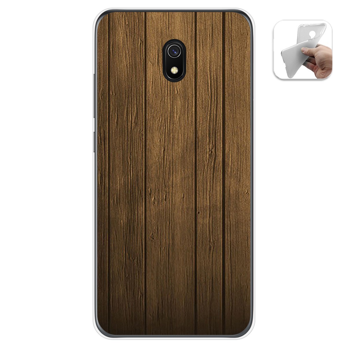 Funda Gel Tpu para Xiaomi Redmi 8A diseño Madera Dibujos