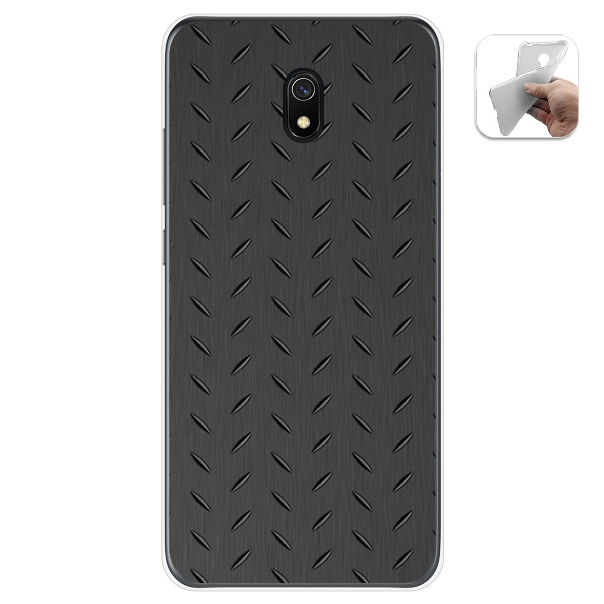 Funda Gel Tpu para Xiaomi Redmi 8A diseño Metal Dibujos