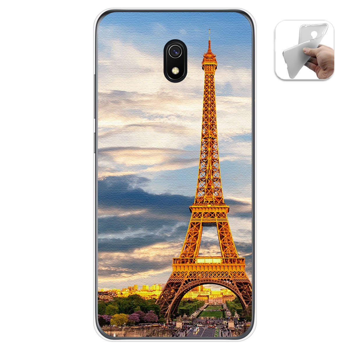 Funda Gel Tpu para Xiaomi Redmi 8A diseño Paris Dibujos