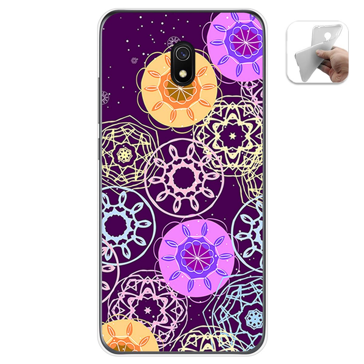 Funda Gel Tpu para Xiaomi Redmi 8A diseño Radial Dibujos